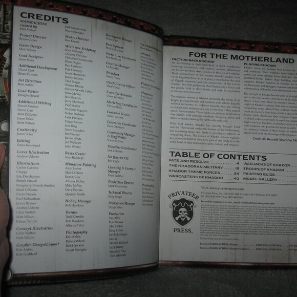 Warmachine RPG Softcover Book Khador 2409A6 - Picture 5 of 9